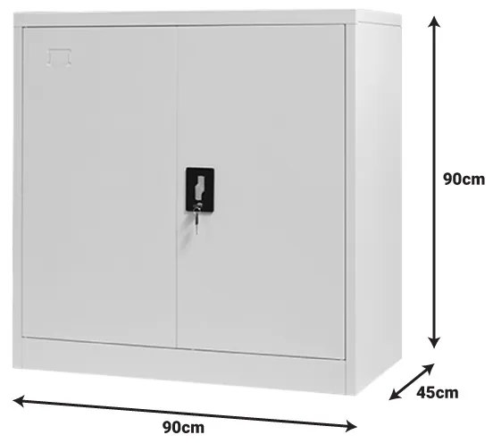 Dulap metalic Armon gri deschis 90x45x90 cm