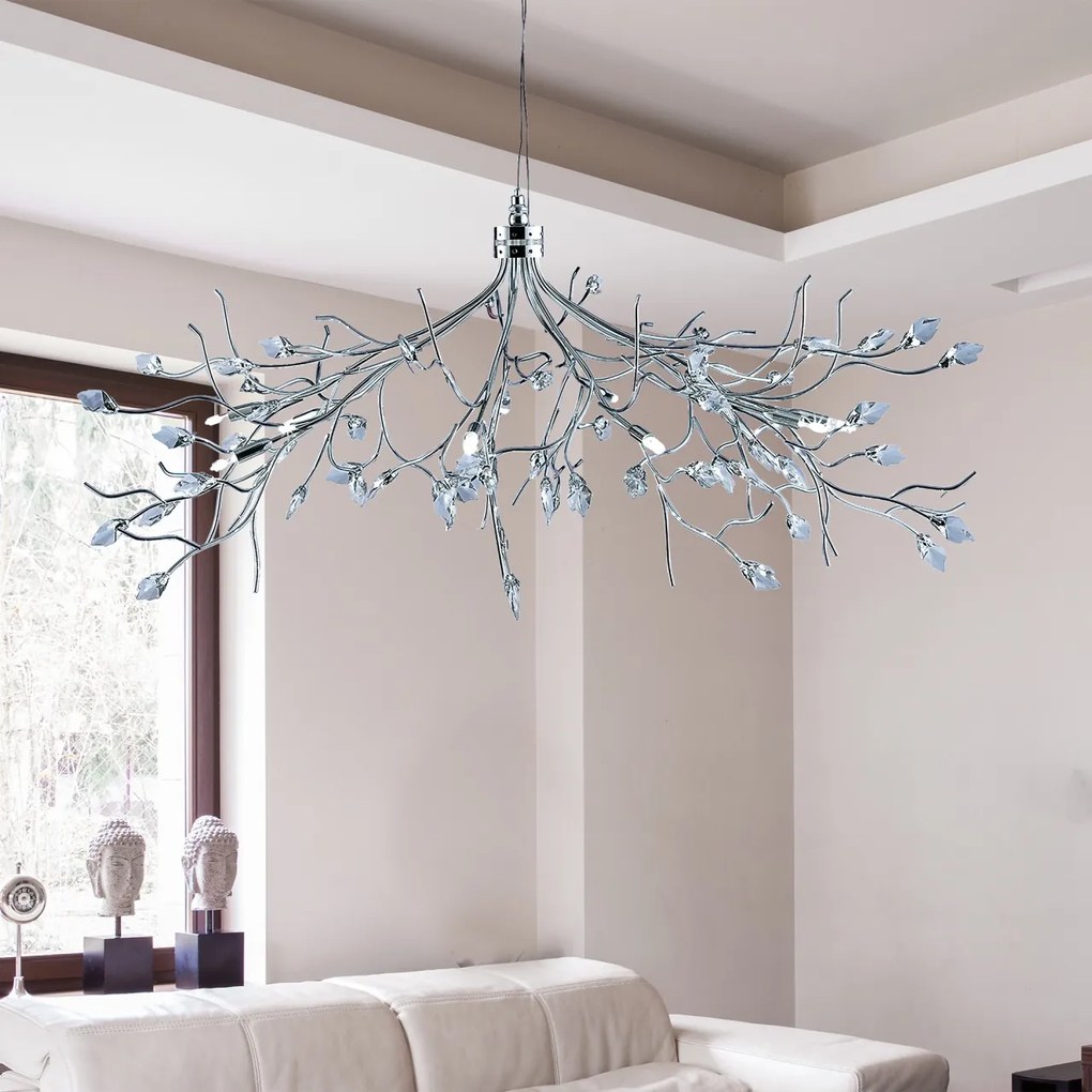 Lustra suspendata design floral Willow 8110-10CC SRT