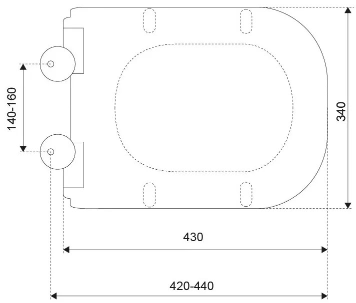 Scaun de toaletă cu închidere moale Kamet