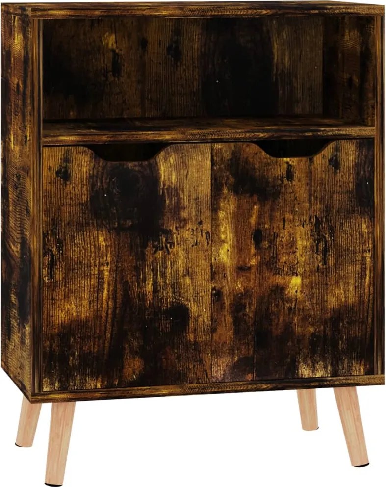 vidaXL Servantă, stejar afumat, 60x30x72 cm, lemn prelucrat