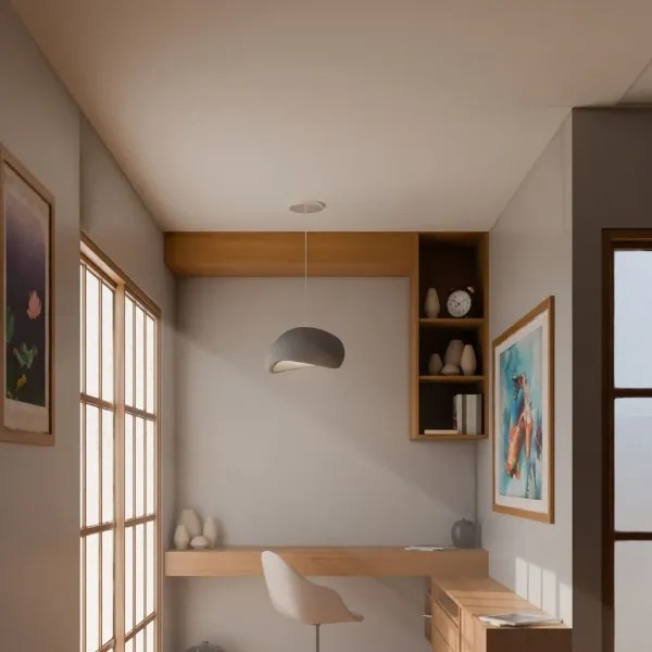 Brilagi - Lustră suspendată pe cablu WABI SABI, 1x E27/40W/230V, Ø 35 cm, gri