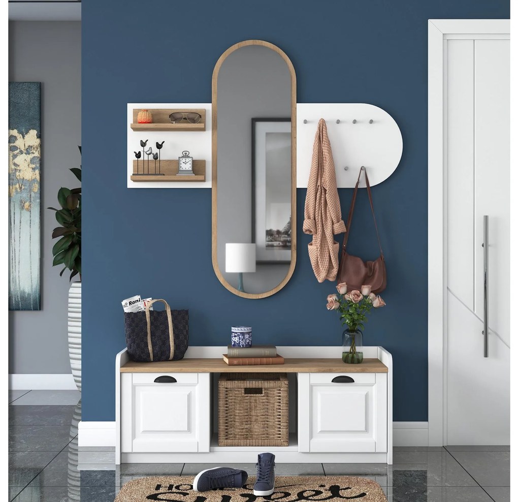Mobilier Hol Vosiku 3 (alb + Nuc) . 1093953