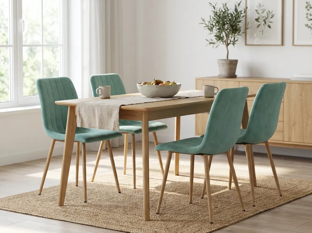 Scaun de catifea mentolat LAVA AQUA MINT