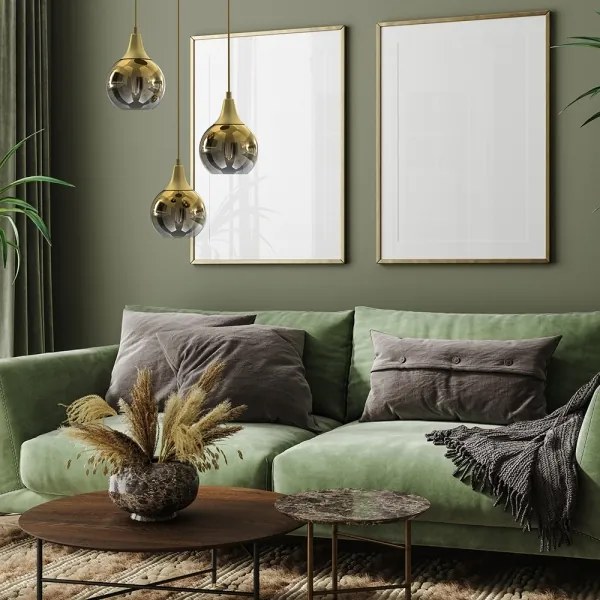 Lustră pe cablu MONTE 3xE27/60W/230V aurie