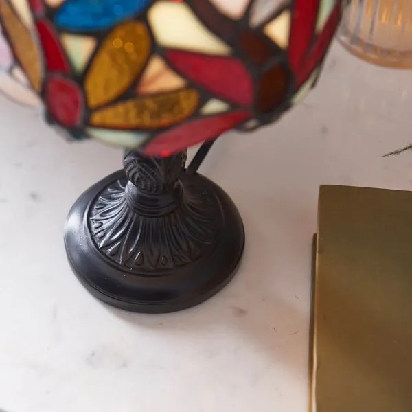Endon 64246 - Lampă de masă Tiffany LORETTE 1xE14/40W/230V, diametru 15 cm