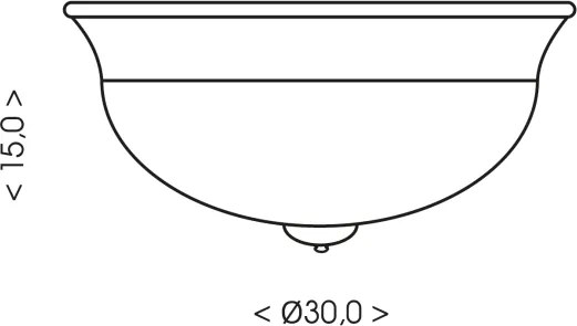 Brilagi - Plafonieră FRESCO 2xE27/40W/230V, diam. 30 cm, cupru