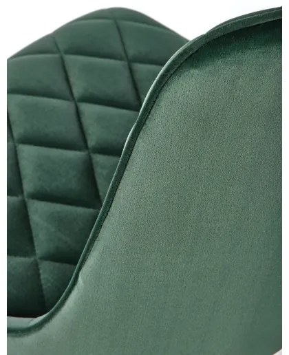 Scaun de dining RESTIVO, 1 buc., verde închis