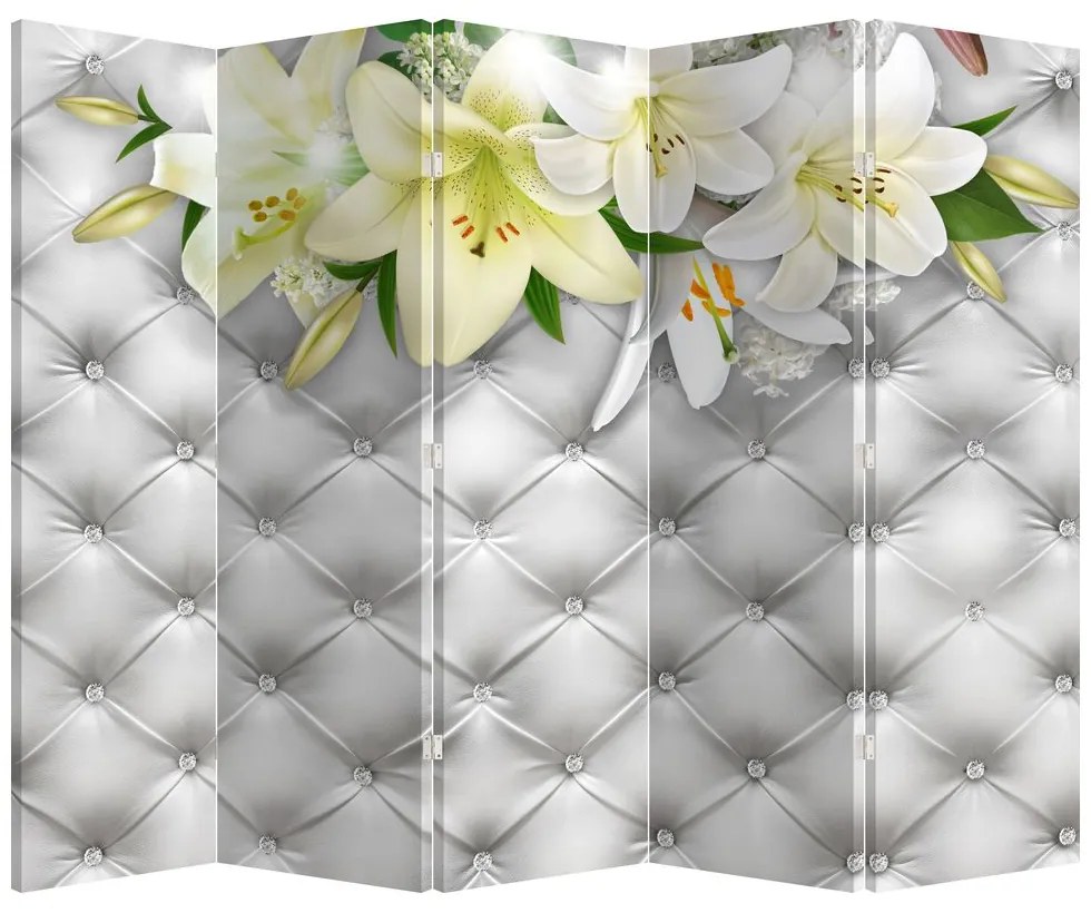 Paravan - Flori de crin (210x170 cm)
