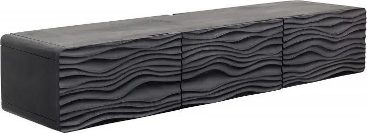 Comoda TV suspendata din lemn de mango Lagoon 160cm, negru