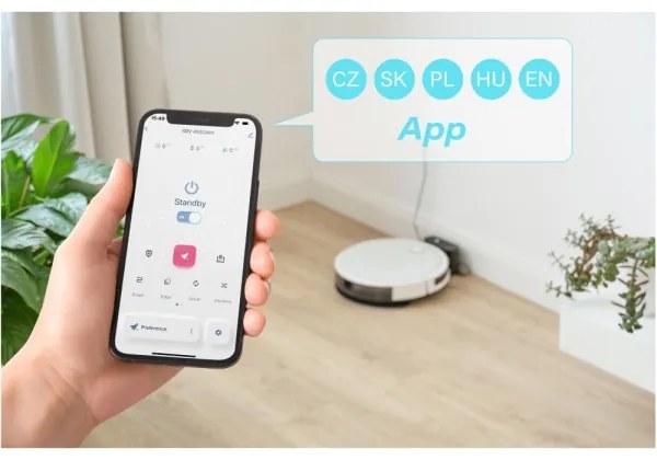 Sencor robot aspirator 2în1 cu mop 28W/2600 mAh Wi-Fi alb + DO