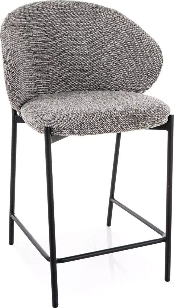 Scaun de bar KIOTO, negru/gri