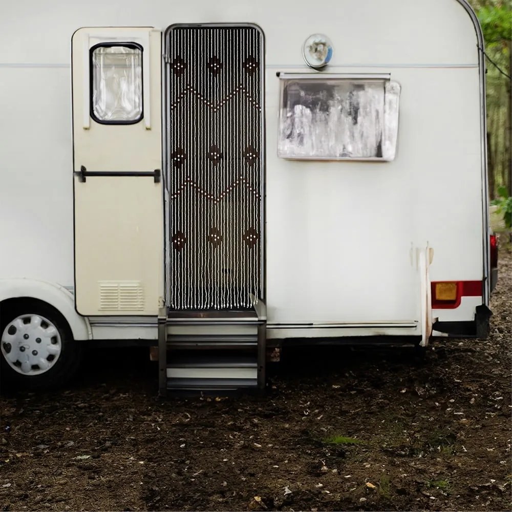 Draperie în culoare naturală din bambus 90x200 cm cu prindere la ușă – Maximex