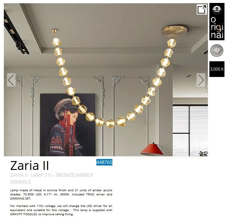 Lustra LED suspendata design modern Zaria II