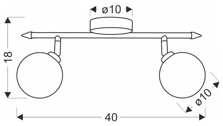 Plafonieră în culoarea bronz cu abajur din sticlă ø 10 cm Rodia – Candellux Lighting