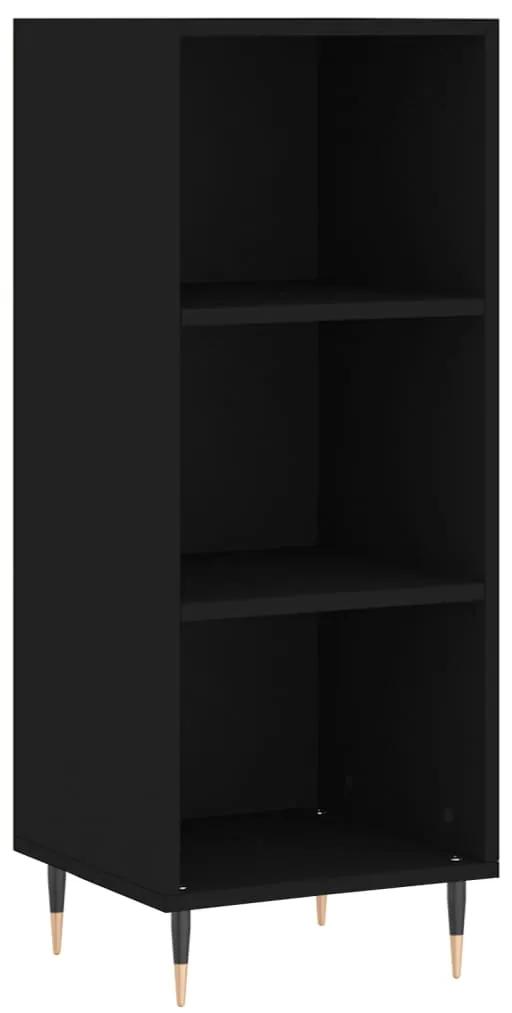 828709 vidaXL Servantă, negru, 34,5x32,5x90 cm, lemn compozit