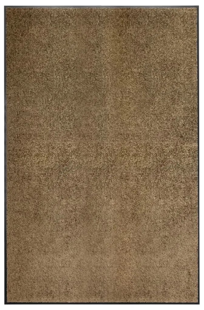 vidaXL Covoraș de ușă lavabil, maro, 120 x 180 cm