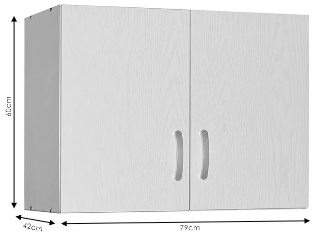 Dulap Zelia 2 usi alb 79x42x60cm