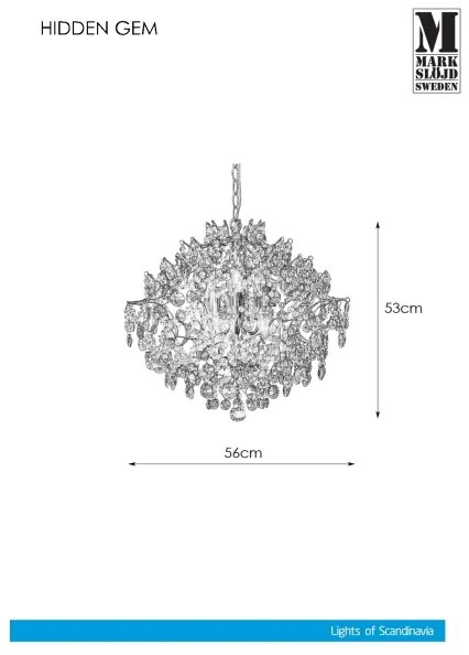 Markslöjd 107415 - Lustră de cristal pe lanț HIDDEN 6xE14/40W/230V