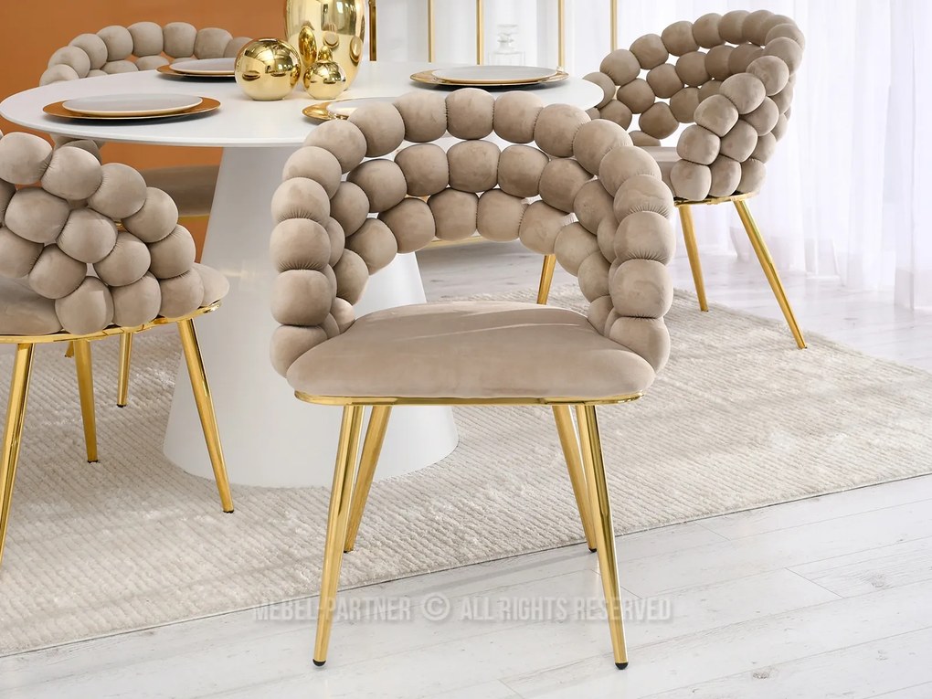 Scaun Lulish (bej + auriu). Promo -11%. 1111116