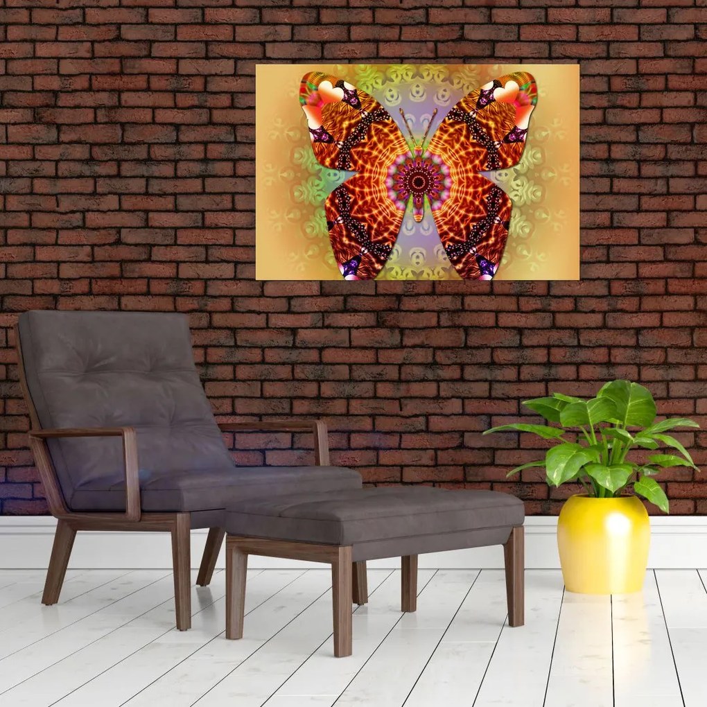 Tablou - Fluture etno (90x60 cm)