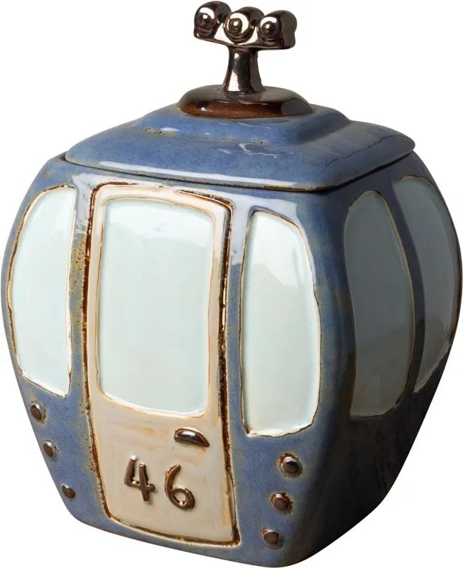 Cutie decorativa, din ceramica, albastru, Box Cable