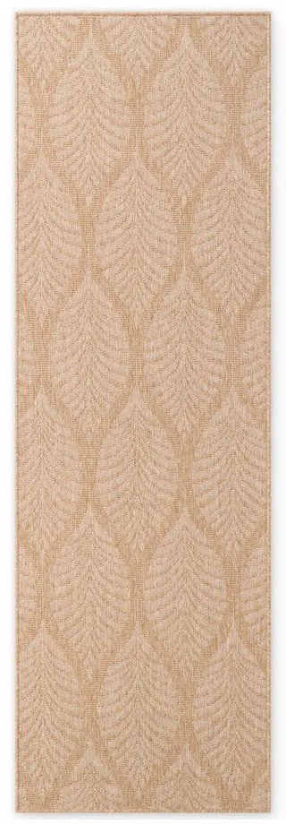 Covor tip traversă pentru interior și exterior bej/fildeș 80x250 cm Duet Liora – NORTHRUGS