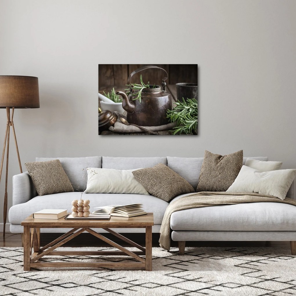 Tablou - Ceainic cu rozmarin (70x50 cm)