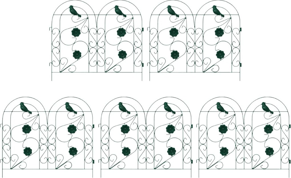 vidaXL Gard de Grădină Spalier Verde 308,5 x 54,5 x 0,3 cm