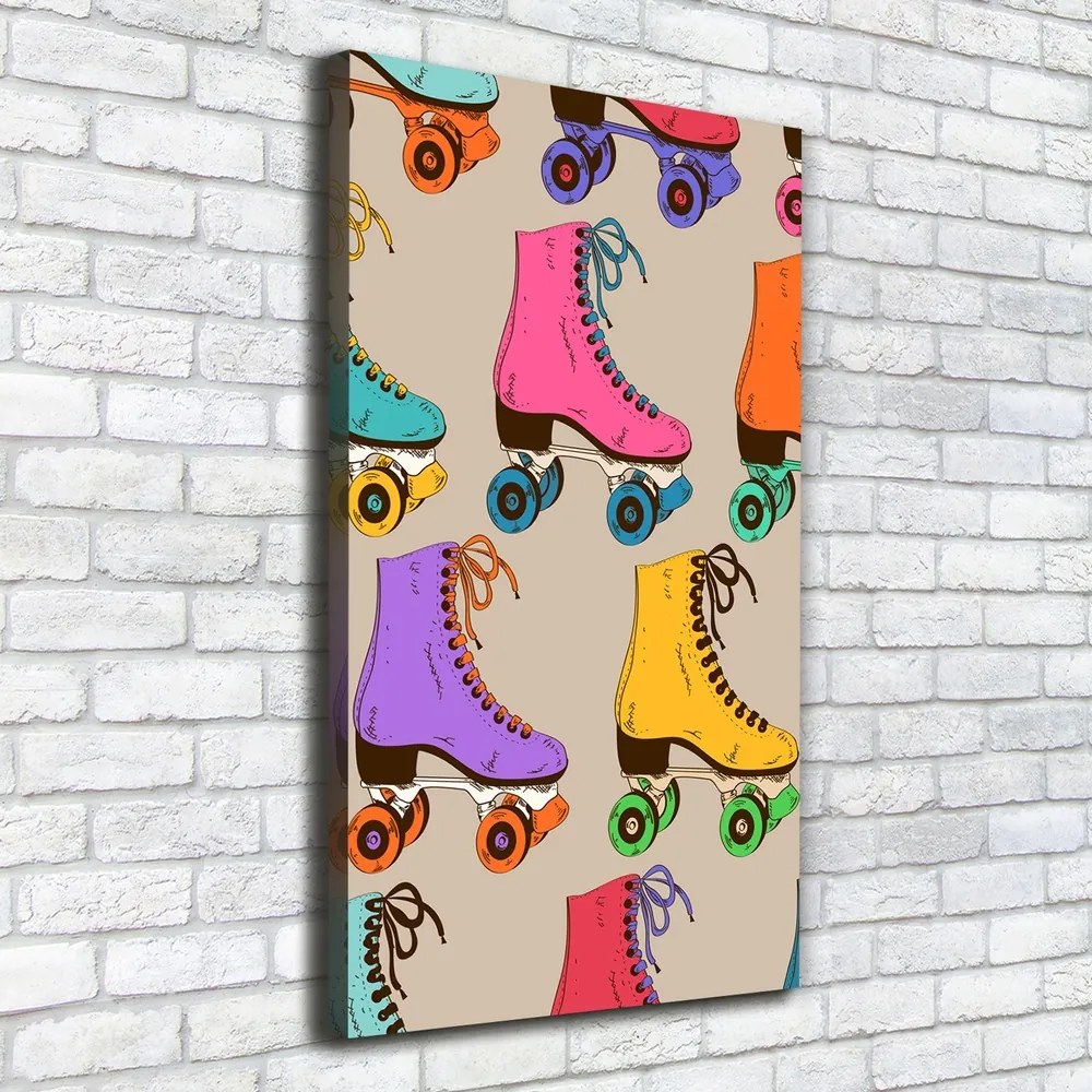 Tablou canvas Patine cu rotile colorate