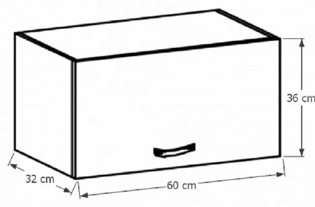 Dulap superior de bucătărie G60KN Sillina (nuc milano). 1015131