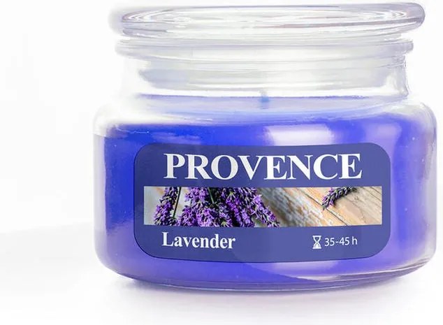 Provence Lumânare în borcan cu capac LAVANDĂ, 200 g