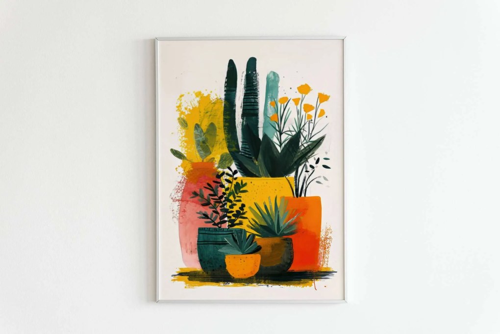 Pictură decorativă înrămată în MDF, Wallity, Culoare: Multicolor