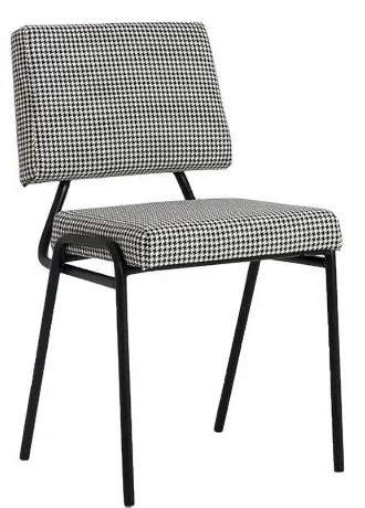 Scaun de sufragerie alb-negru Simple - CustomForm