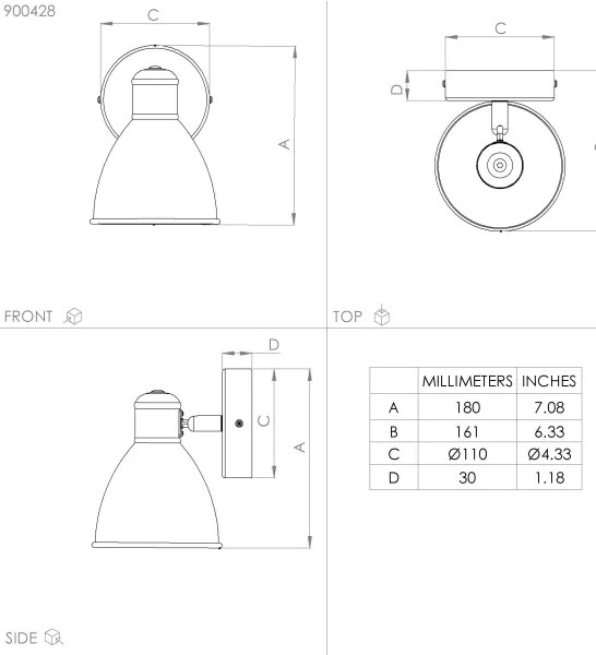 Aplică LED pentru baie SAN PERI 1xGU10/3W/230V IP44 Eglo 900428