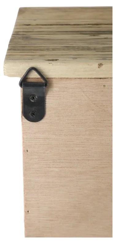 Dulap de perete, din lemn reciclat, cu 2 usi 3 agatatori, aspect rustic