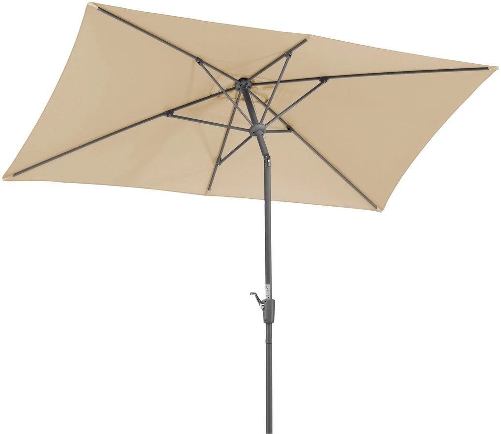 Umbrela dreptunghiulara Tunis natur 270/150 cm