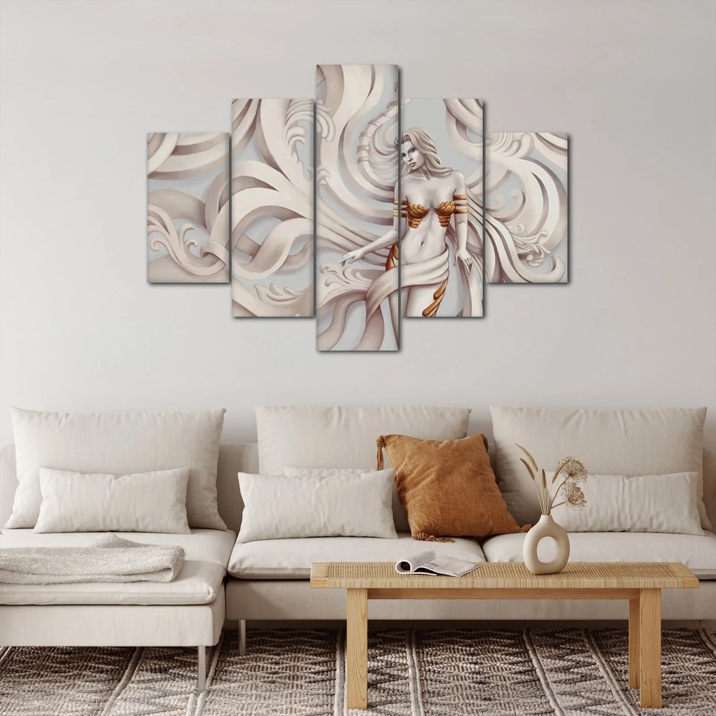 Tablou - Zeița motiv floral (150x105 cm)