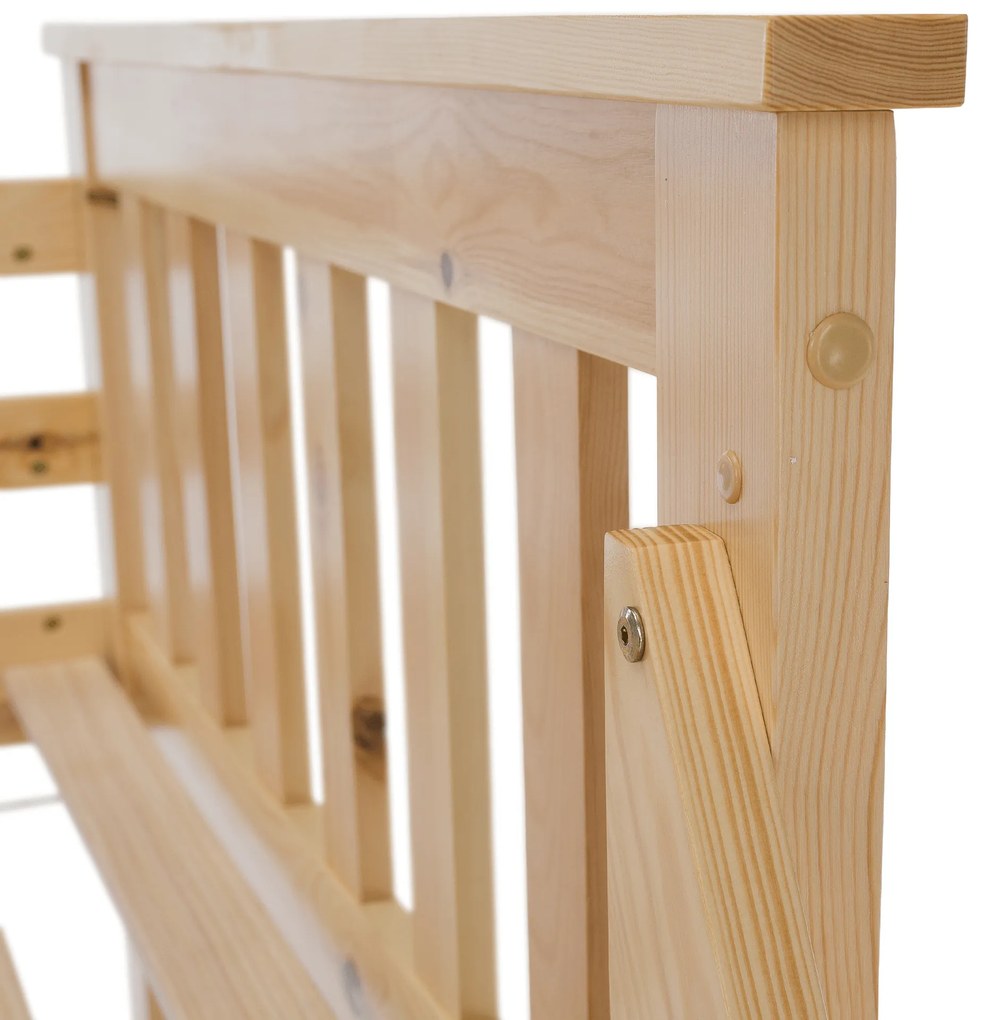 Patul supraetajat se poate descompune, pin natural, LUINI