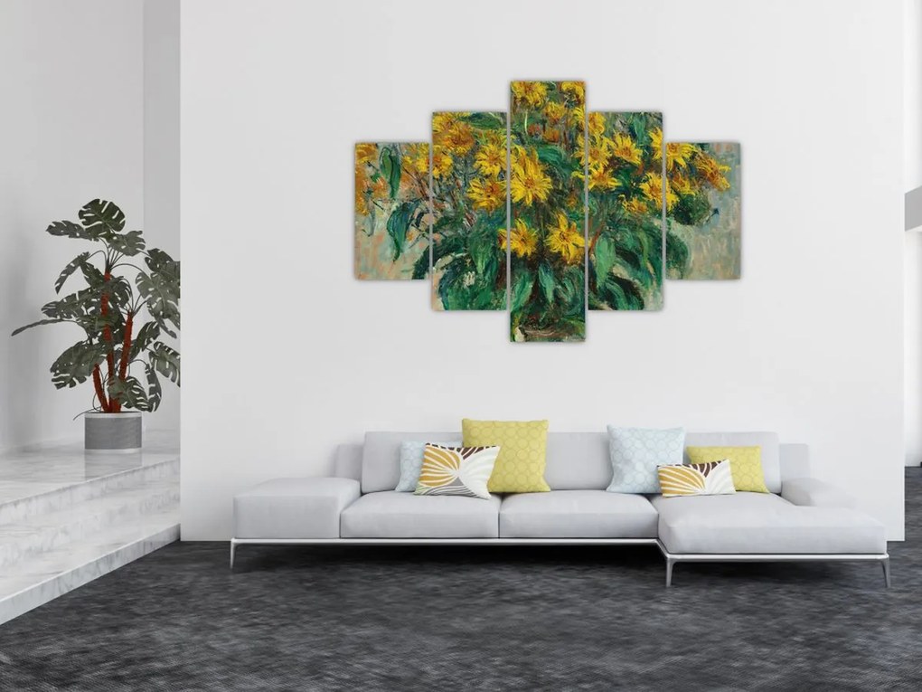 Tablou - Claude Monet, Jerusalem Artichoke Flowers, reproducere (150x105 cm)