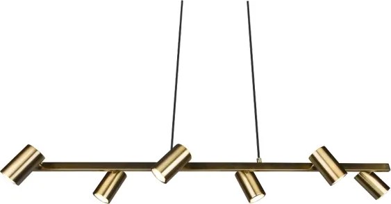 Trio - Candelabru suspendat MARLEY 6xGU10/35W/230V, finisaj alamă