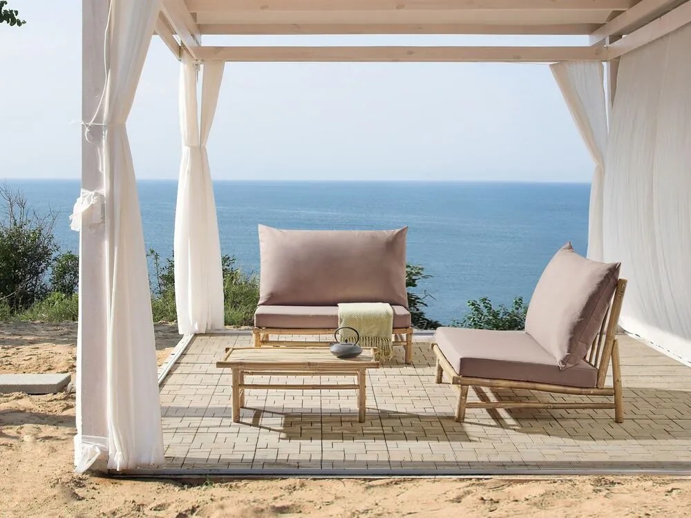 Set mobilier de grădină Theta (lemn deschis + gri închis) . 1076172