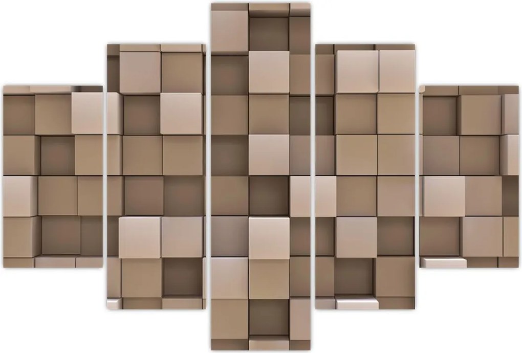 Tablou - Cuburi bej (150x105 cm)