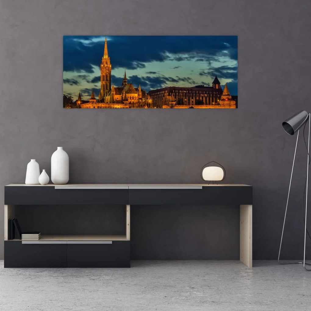 Tablou cu construcție iluminată (120x50 cm)