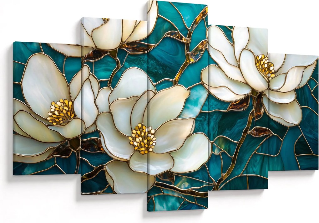 Tablou - Vitraliu cu magnolie (150x105 cm)