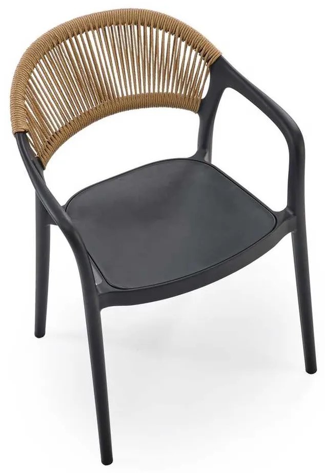 Scaun de bucătărie Auryn, maro / negru