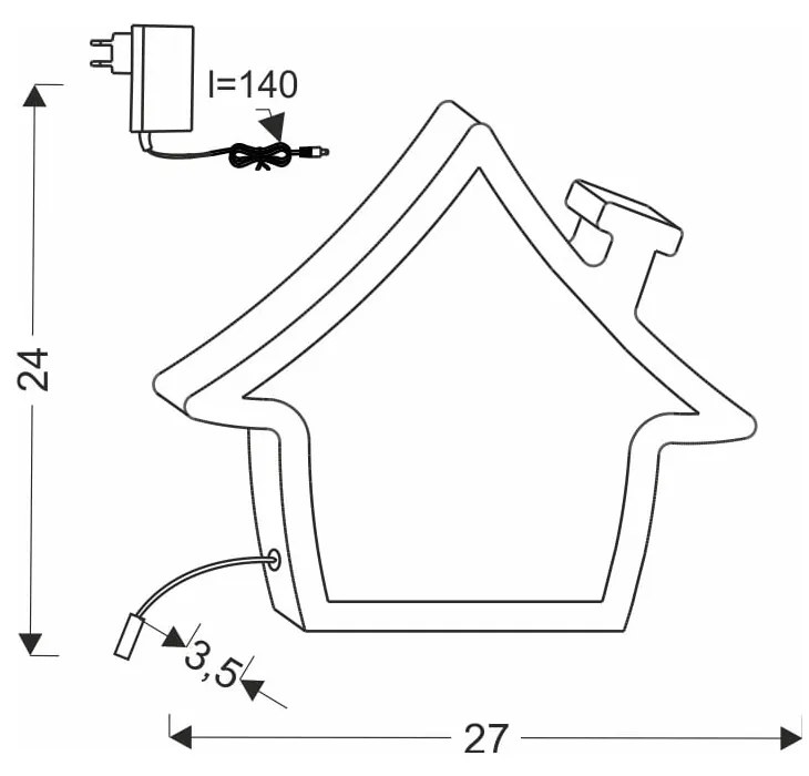 Veioză pentru copii albastră House – Candellux Lighting