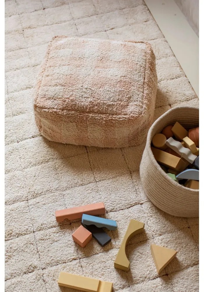 Puf de copii roz deschis Vichy Rose – Lorena Canals