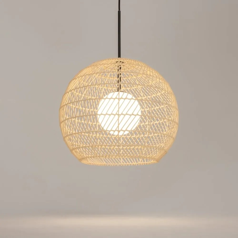 Lustra/Pendul design modern CANE 40cm bej