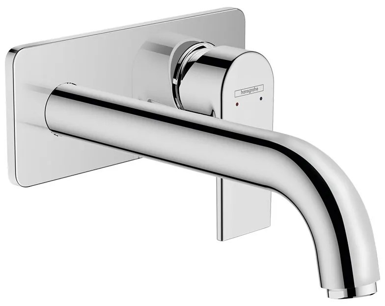 Baterie lavoar Hansgrohe, Vernis Shape, pipa 205 mm, montaj pe perete, crom