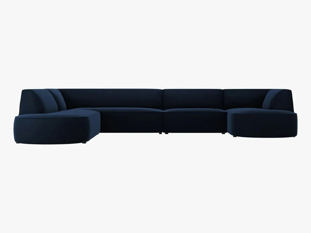 Coltar 6 locuri rotunjit Ruby catifea L366 cm